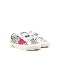 Golden Goose Kids baskets May à paillettes - Blanc