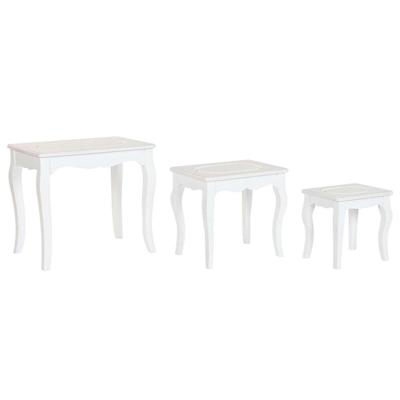 Bijzettafel Home ESPRIT Wit Lichtgrijs 53 x 35 x 47 cm