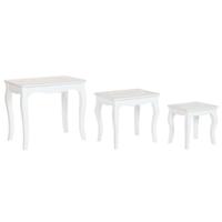 Bijzettafel Home ESPRIT Wit Lichtgrijs 53 x 35 x 47 cm