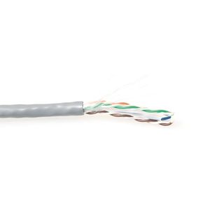 Computerkabel UTP CAT6 kabel op rol vast 100 M massief met adersplitter