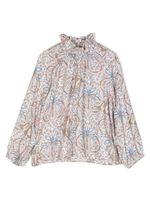 Il Gufo blouse volantée à motif zalij - Blanc - thumbnail