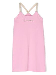 Karl Lagerfeld Kids robe en jersey à logo imprimé - Rose