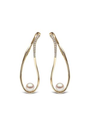 Yoko London boucles d'oreilles Sleek en or 18ct ornées de perles d'Akoya et diamants