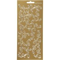 Creativ Company Stickers, swirl, vel 10x23 cm, goud, 1 vel