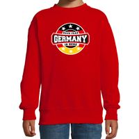 Have fear Germany is here / Duitsland supporter sweater rood voor kids - thumbnail