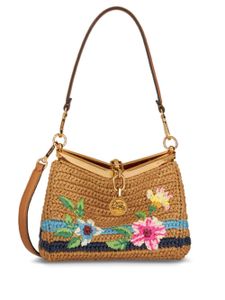 ETRO sac à bandoulière Vela à fleurs brodées - Tons neutres