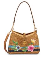 ETRO Vela floral-embroidered crossbody bag - Tons neutres