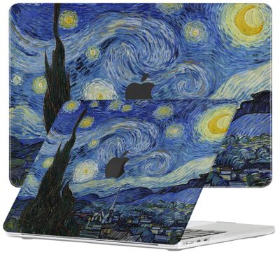 Lunso MacBook Air 15 inch (2023-2025) cover hoes - case - Van Gogh Sterrennacht