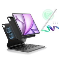 iPad Air 13" (M4) 2026 Bundle Rebound Magnetic Keyboard Case 360 & Digital Pencil-US Layout-Black