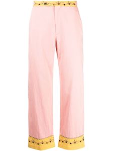 BODE pantalon évasé à ornements en cristal - Rose