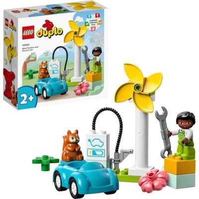 DUPLO - Windmolen en elektrische auto Constructiespeelgoed
