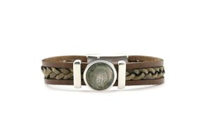 Qoss Taupe Armband Roxan Mosgroen | Maat S