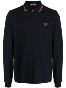 Fred Perry polo en coton à logo brodé - Bleu