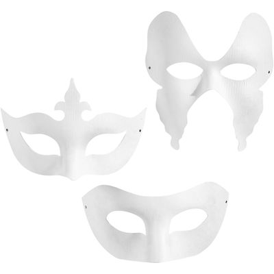 Creativ Company Maskers wit, 12st.