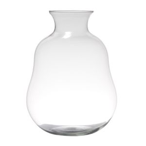 Transparante home-basics vaas/vazen van glas 40 x 29 cm