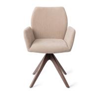Jesper Home Misaki eetkamerstoel Sand Strand revolve oak walnut
