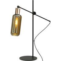 Masterlight Zwarte tafellamp met goudBounty met cilinderglas - 4471-05-02-5