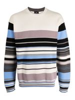 PS Paul Smith striped intarsia-knit jumper - Blanc - thumbnail