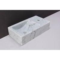 Fontein Forzalaqua Venetia Carrara Gepolijst Kraangat Rechts 40x22x10 cm - thumbnail
