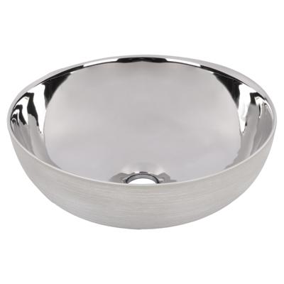 Differnz Shine waskom keramiek | grijs/zilver | Ø 40 x 13.5 cm