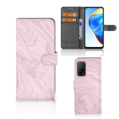 Xiaomi Mi 10T Pro | Mi 10T | Bookcase | Marble Pink - Origineel Cadeau Vriendin | Portemonnee hoesje