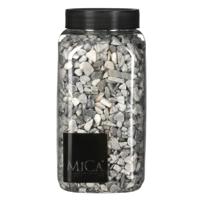 Mica Decorations decoratie steentjes - grijs - 1 kilo - 650ml - hobby steentjes