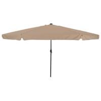 Parasol met LED-verlichting Ø395x245 cm taupe