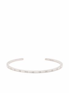 Maison Margiela bracelet manchette à numéros gravés - Argent