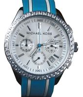 Horlogeband Michael Kors MK5023 Onderliggend Silicoon Blauw 18mm - thumbnail