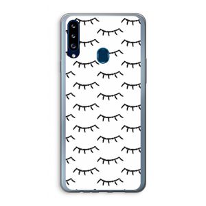 Wimpers: Samsung Galaxy A20s Transparant Hoesje