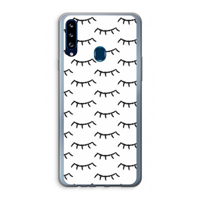Wimpers: Samsung Galaxy A20s Transparant Hoesje