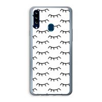 Wimpers: Samsung Galaxy A20s Transparant Hoesje
