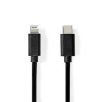 Lightning Kabel | USB 2.0 | Apple Lightning 8-Pins | USB-C Male | 480 Mbps | Vernikkeld | 1.00 m | - thumbnail