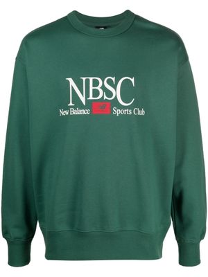 New Balance sweat en coton à logo imprimé - Vert