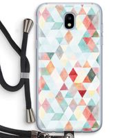 Gekleurde driehoekjes pastel: Samsung Galaxy J5 (2017) Transparant Hoesje met koord