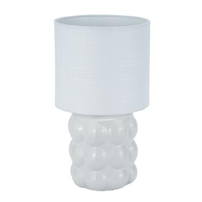 Bureaulamp Versa Wit Linnen Keramisch 17 x 30 cm
