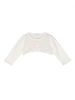 Le Bebé Enfant cardigan en maille pointelle - Blanc