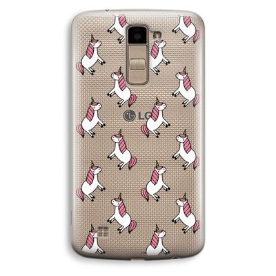 Eenhoorns overal: LG K10 (2016) Transparant Hoesje