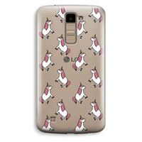 Eenhoorns overal: LG K10 (2016) Transparant Hoesje