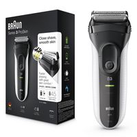 Braun Series 3 ProSkin 3020s Elektrisch Scheerapparaat, Zwart/Wit - Oplaadbaar Scheerapparaat - thumbnail