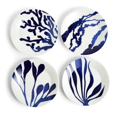 ROYAL DOULTON - Pacific Blue - Gebakbordje 16cm set/4 (mix)