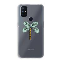 Palmboom: OnePlus Nord N10 5G Transparant Hoesje - thumbnail