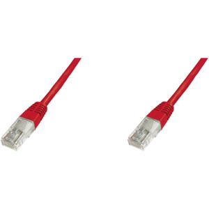 Digitus DK-1511-005/R RJ45 Netwerkkabel, patchkabel CAT 5e U/UTP 0.50 m Rood 1 stuk(s)