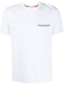 Thom Browne chemise en coton à rayures - Bleu