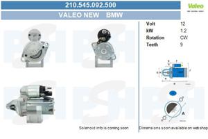 Startmotor / Starter BV PSH, Spanning (Volt)12V, u.a. für BMW