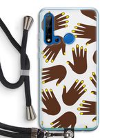 Hands dark: Huawei P20 Lite (2019) Transparant Hoesje met koord Hands dark: Huawei P20 Lite (2019) Transparant Hoesje met koord