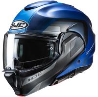 HJC F100 Reff, Systeemhelm, Blauw Zwart