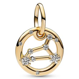 Pandora 762725C01 Hangbedel Leeuw Zodiac zilver-zirconia goudkleurig-wit