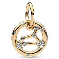 Pandora 762725C01 Hangbedel Leeuw Zodiac zilver-zirconia goudkleurig-wit - thumbnail