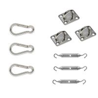 Schaduwdoek ophangaccessoires RVS 9-delig / ophangen schaduwdoek 3-puntig Schaduwdoek ophangaccessoires RVS 9-delig / ophangen schaduwdoek 3-puntig